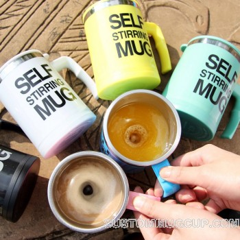 Self Stirring Mug with Lid - Auto Self Mixing Stainless Steel Cup Ready to Customize, Automatic Mixing Mug Self Automatic Mug for Coffee/Tea