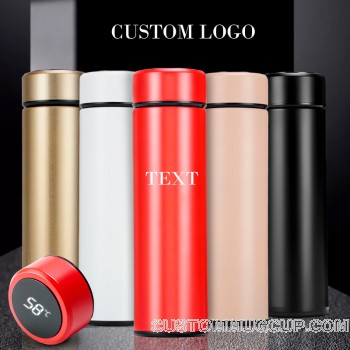 Customize Dual Wall 304 Stainless Steel Water Bottle Vacuum Insulated Leak-proof  Coffee Mug Business Cups