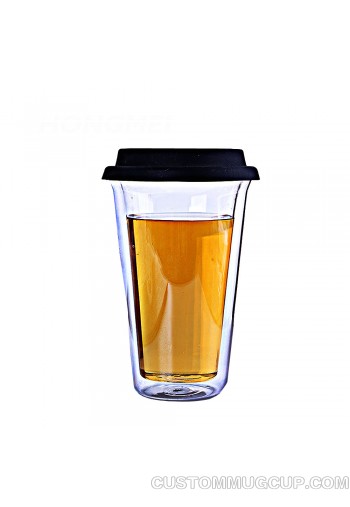 glass coffee tumbler with lid