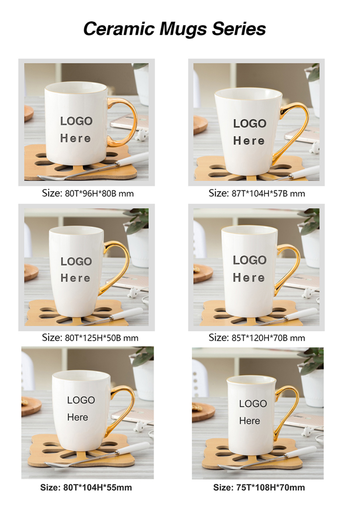 Custom mugs and Personalized mugs Gold Foil Handle Custom Logo Ceramic Coffee  Mug Personalized Design Cup Promotion Activity Gift Mug Multi Shape order  online
