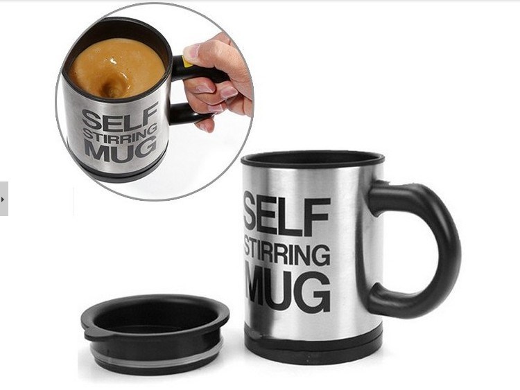 350ml Auto Self Stirring Mug Coffee Self Mixing Cup Electric Stainless Steel